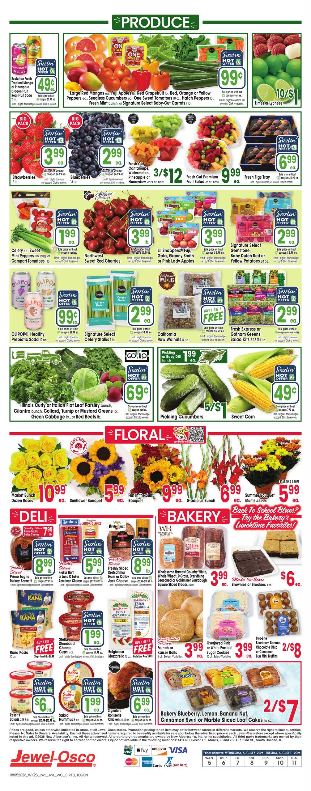 Jewel-Osco (Chicago–Naperville Area, IL) Weekly Ad August 5 - 11, 2026