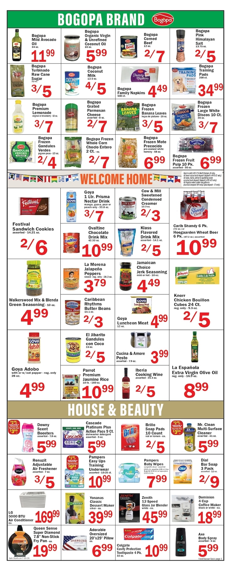 Food Bazaar (101 Wicks Rd, Brentwood, NY) Weekly Ad July 29 - August 5, 2026