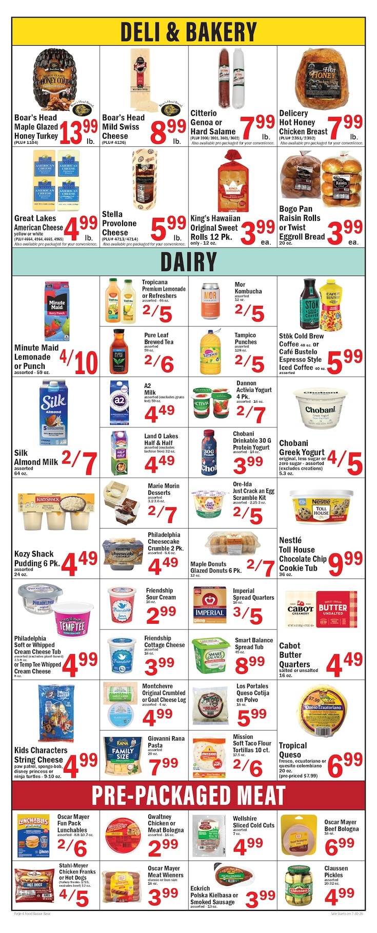 Food Bazaar (101 Wicks Rd, Brentwood, NY) Weekly Ad July 29 - August 5, 2026