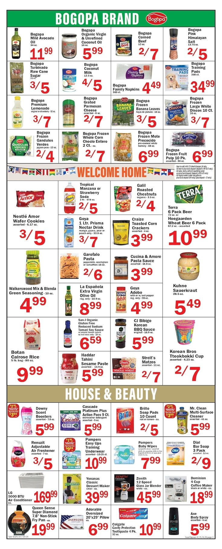 Food Bazaar (1258 Corporate Drive, Westbury, NY) Weekly Ad July 29 - August 5, 2026