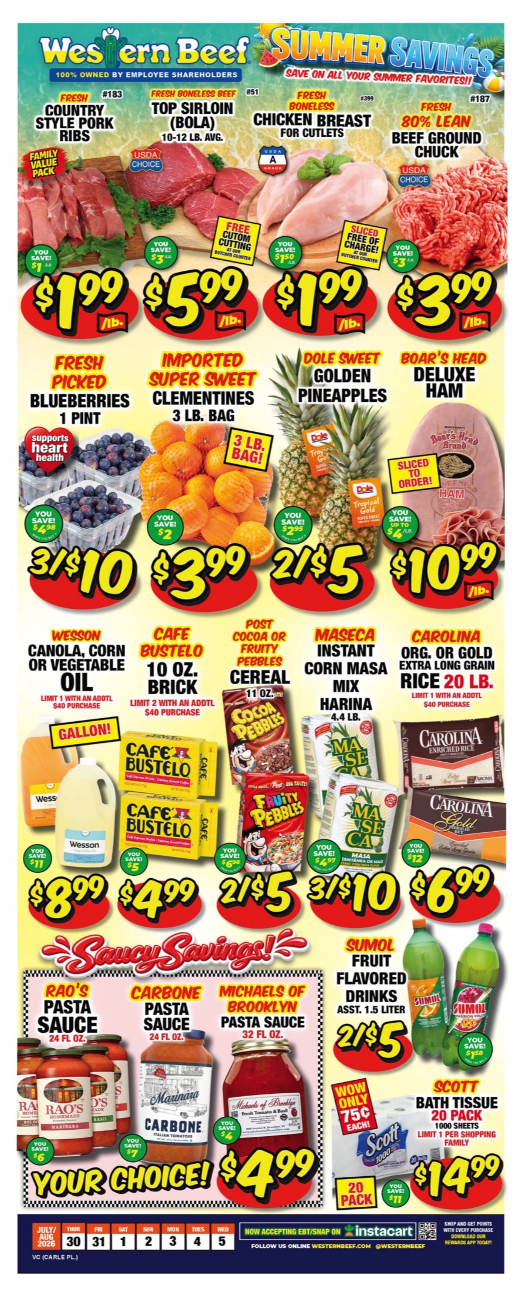 Western Beef (192 Voice, Road Carle Place, NY) Weekly Ad July 29 - August 5, 2026