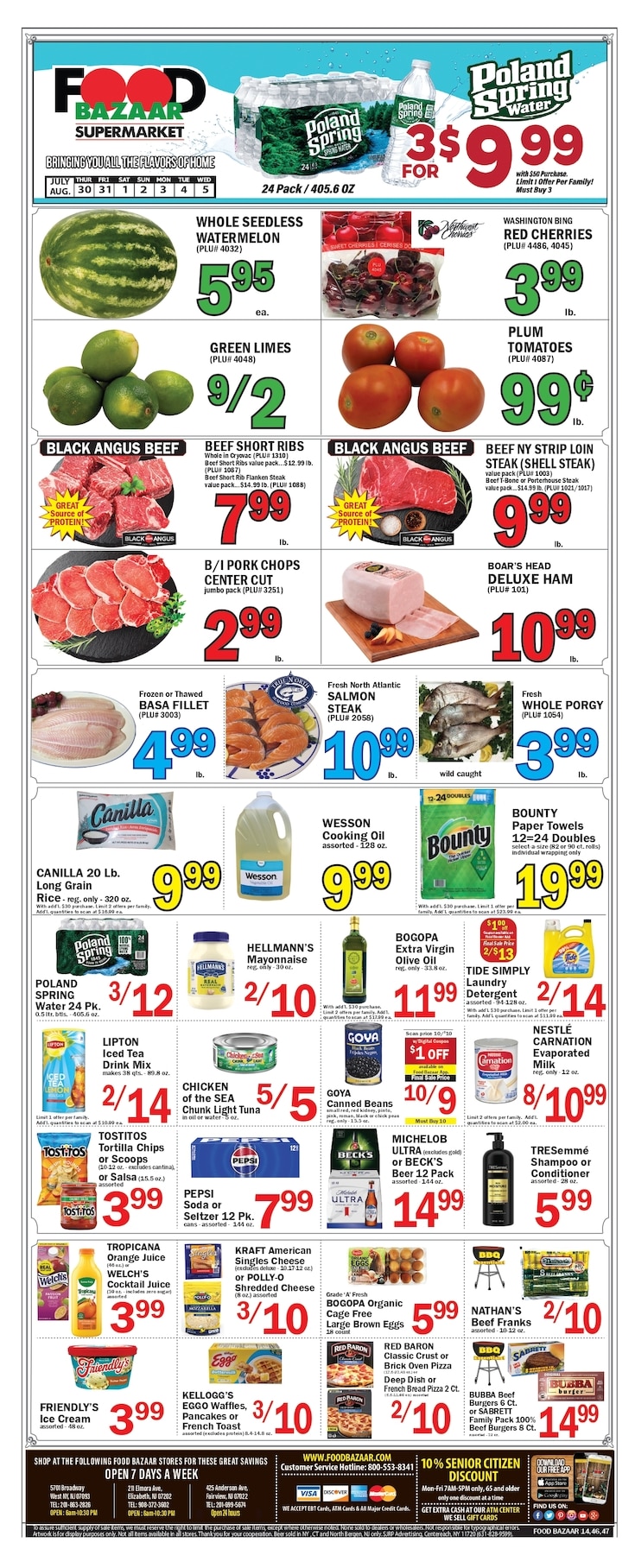 Food Bazaar (New Jersey) Weekly Ad July 29 - August 5, 2026