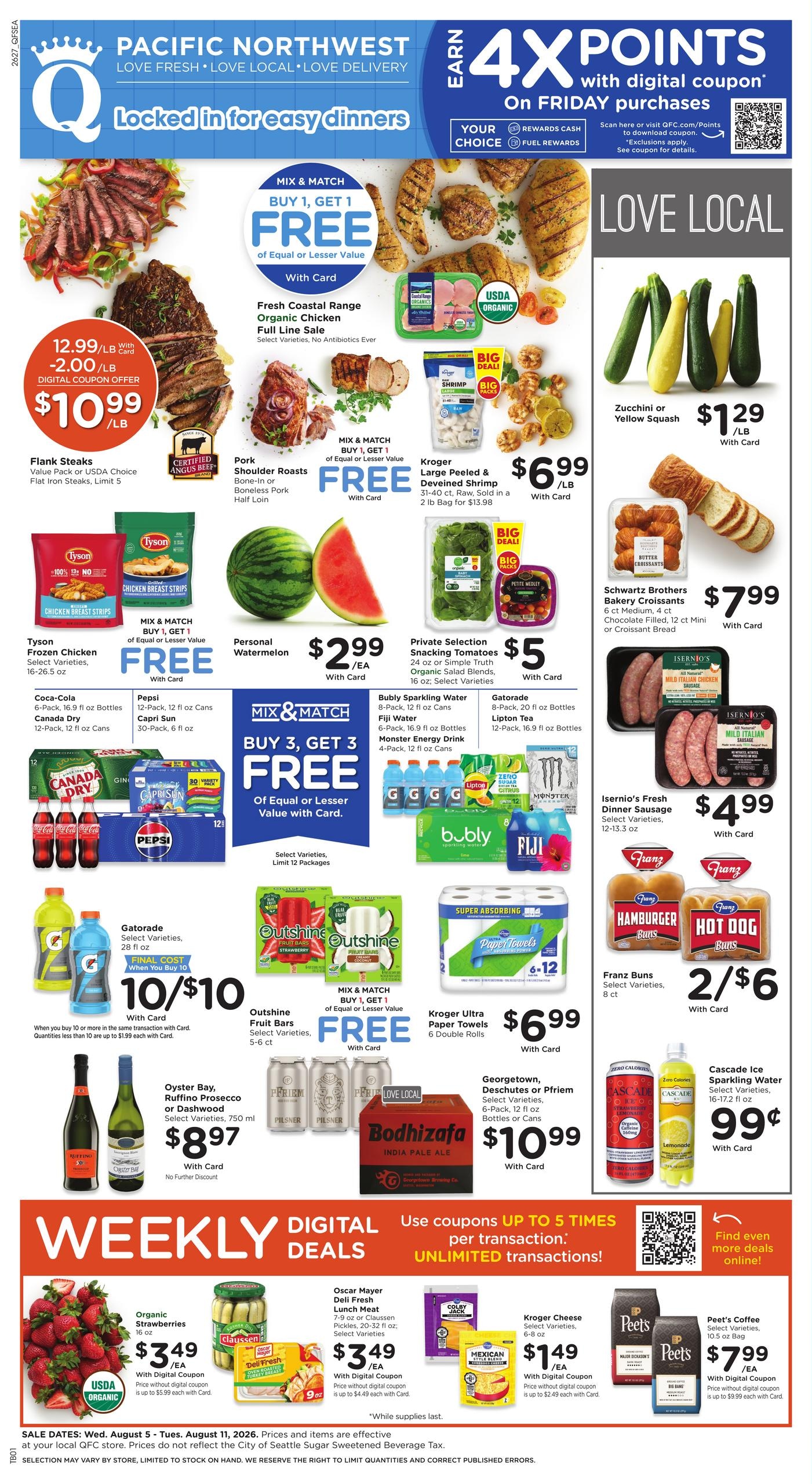 QFC (Kent–Seattle Area, WA) Weekly Ad August 5 - 11, 2026