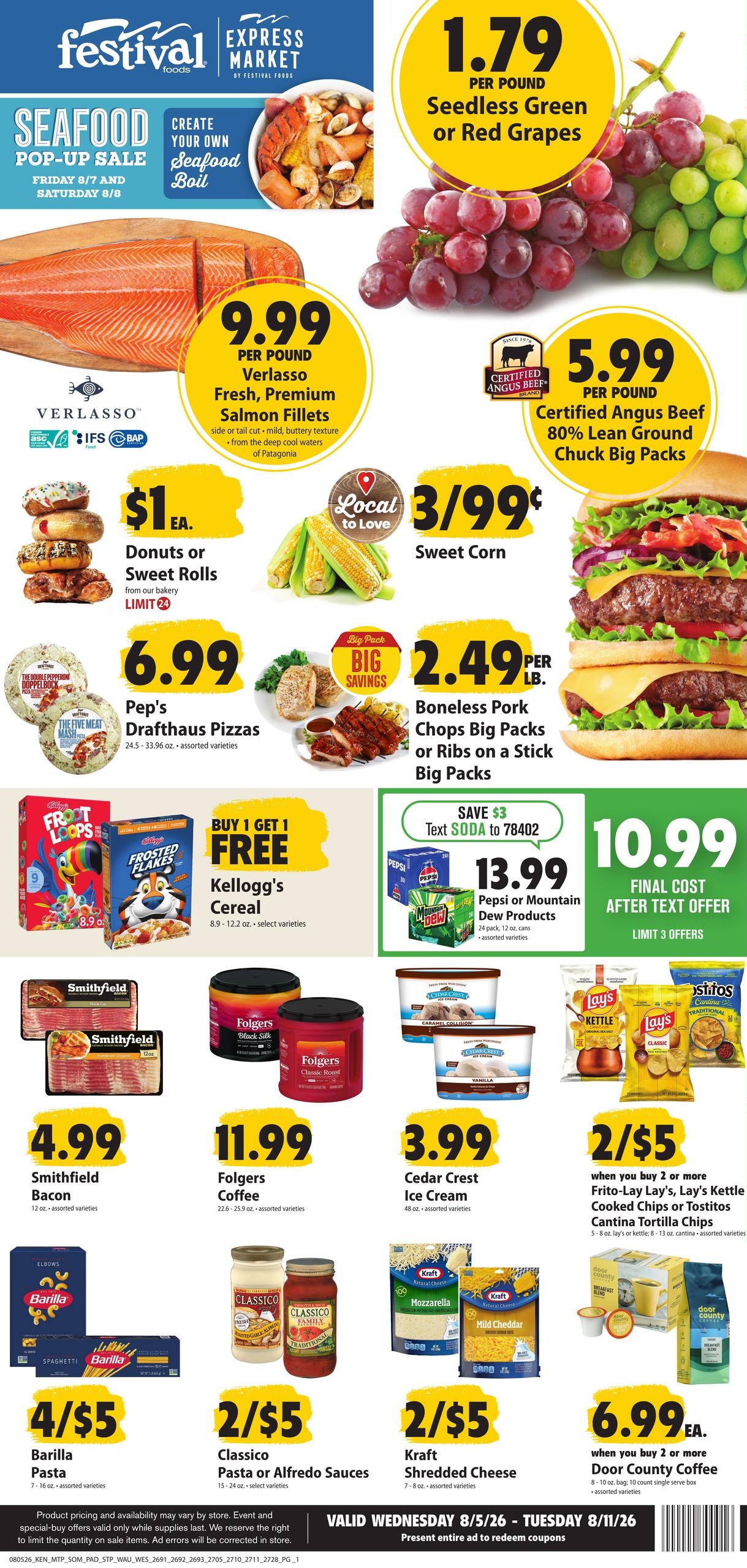 Festival Foods (Wausau–Rothschild Area, WI) Weekly Ad (organic) Weekly Ad August 5 - 11, 2026