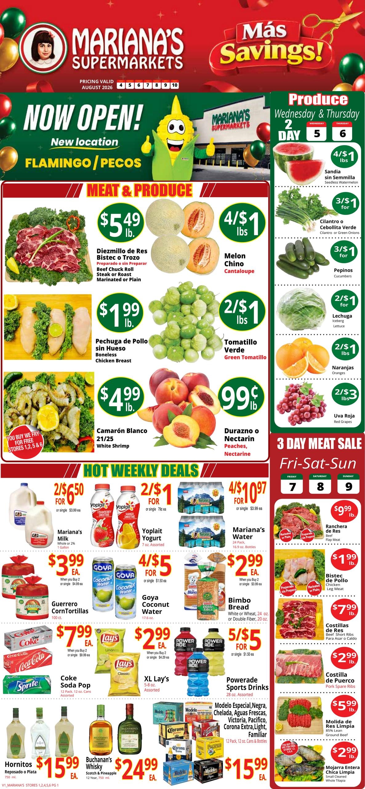 Mariana's Supermarkets Weekly Ad August 4 - 10, 2026