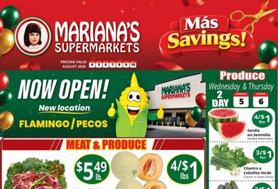 Mariana's Supermarkets Weekly Ad August 4 - 10, 2026