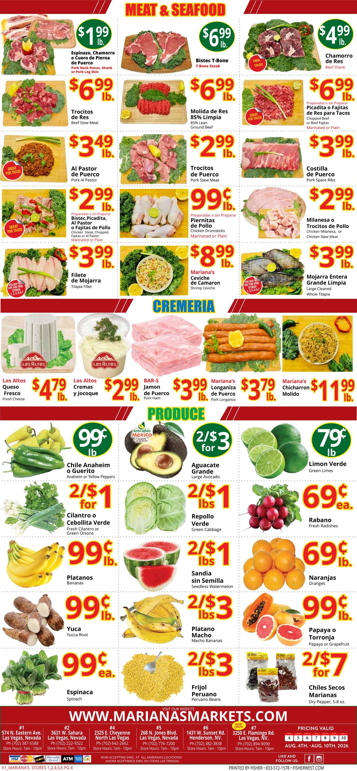 Mariana's Supermarkets Weekly Ad August 4 - 10, 2026
