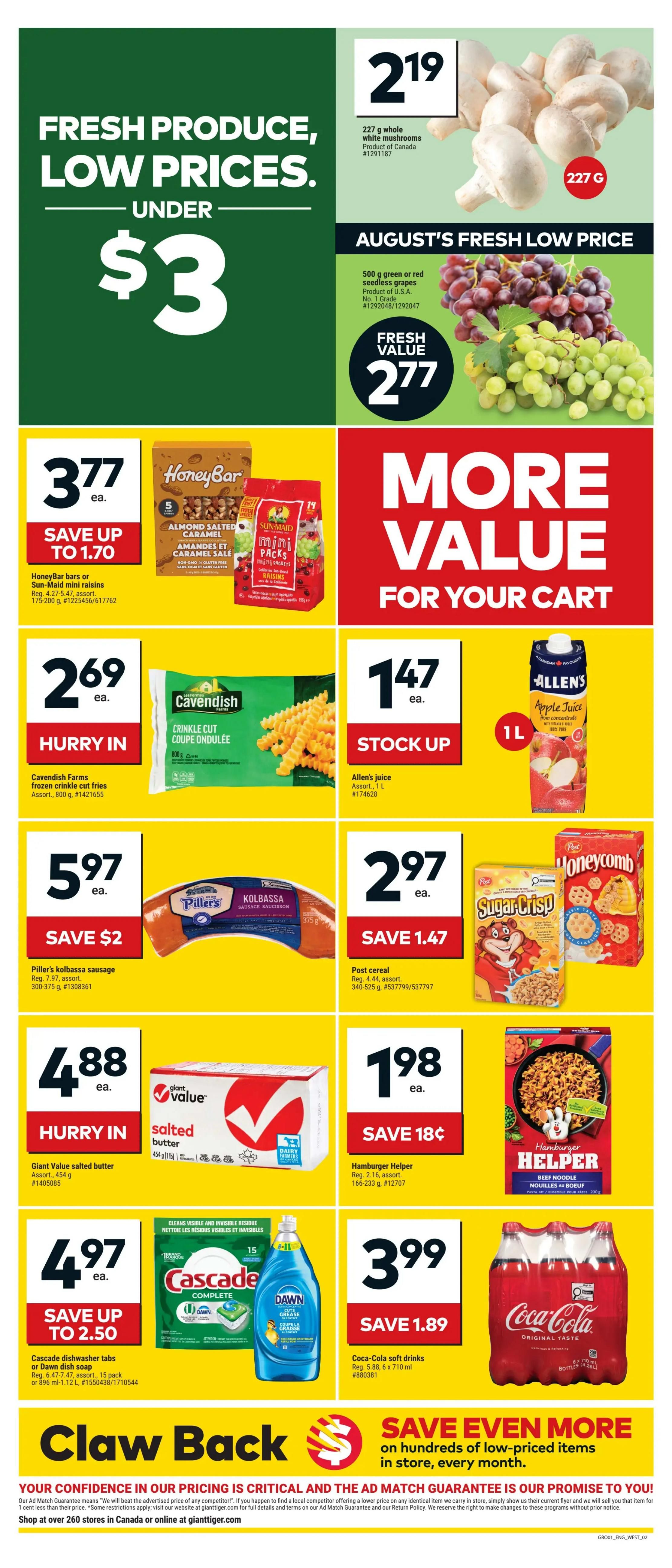 Giant Tiger (West) Flyer August 5 to 11