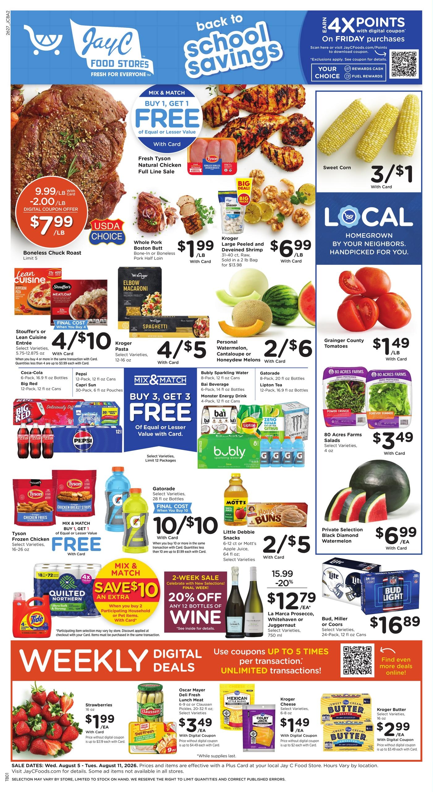 JayC Food Stores (IN, KY, OH) Weekly Ad August 5 - 11, 2026