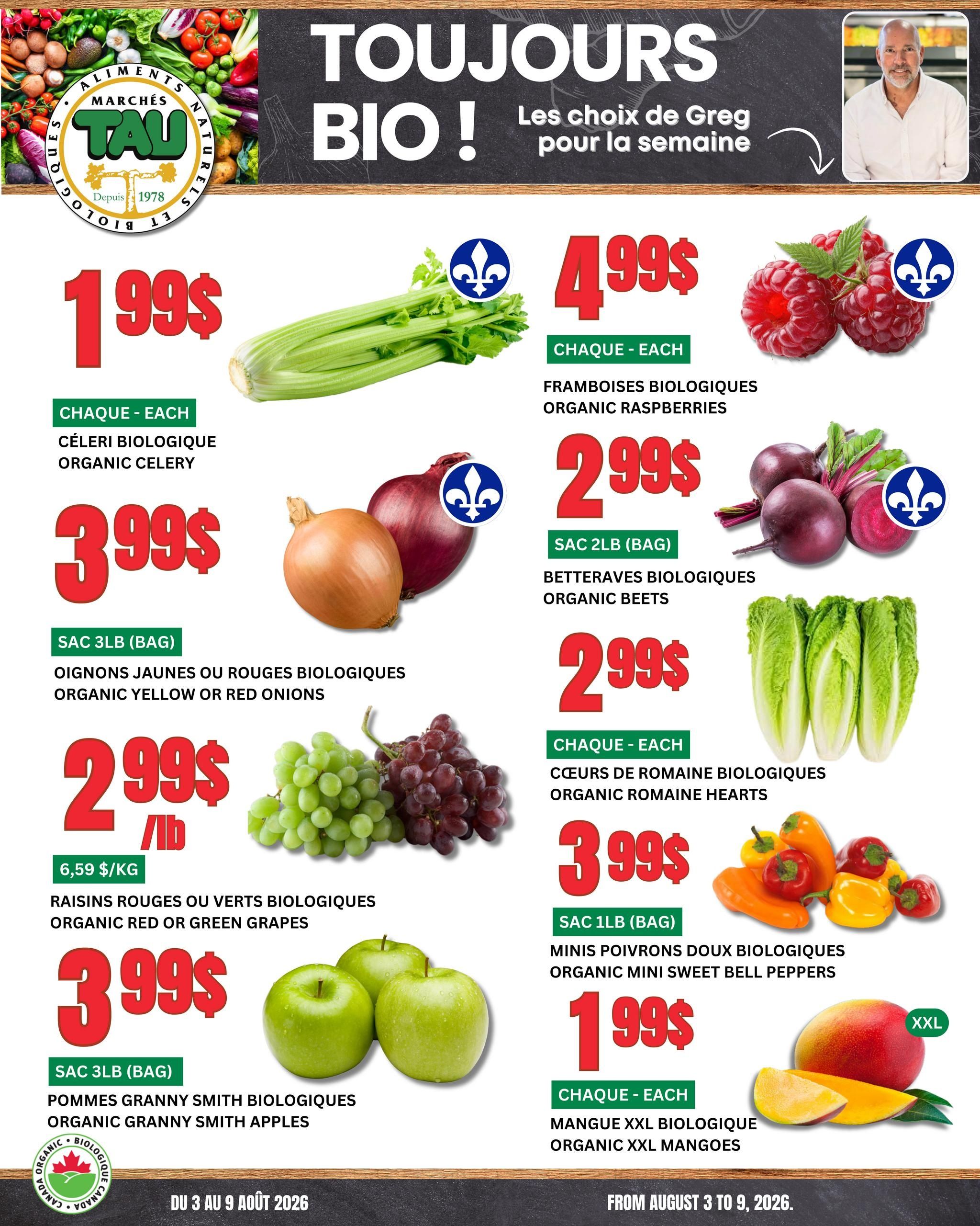 Marches Tau Produce Flyer August 3 to 9