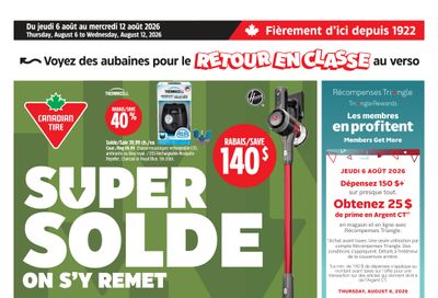 Canadian Tire (QC) Flyer August 6 to 12