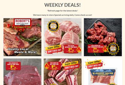 Robert's Quality Fresh Meats Flyer August 3 to 10