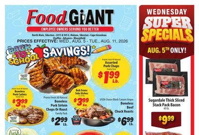 Food Giant (Cape Girardeau Area, MO) Weekly Ad August 5 - 11, 2026