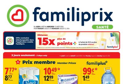 Familiprix Sante Flyer August 6 to 12