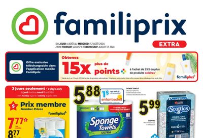 Familiprix Extra Flyer August 6 to 12