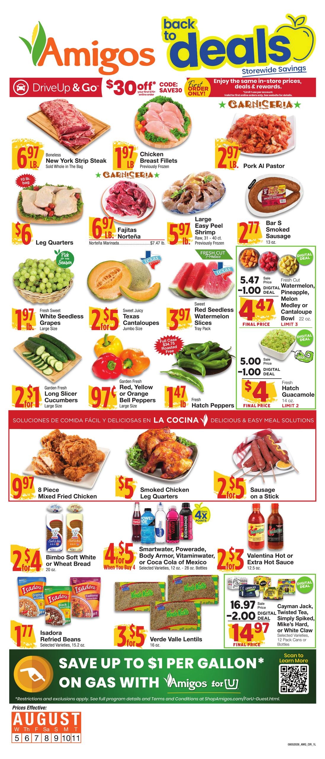Amigos United (Lubbock Area, TX) Weekly Ad August 5 - 11, 2026