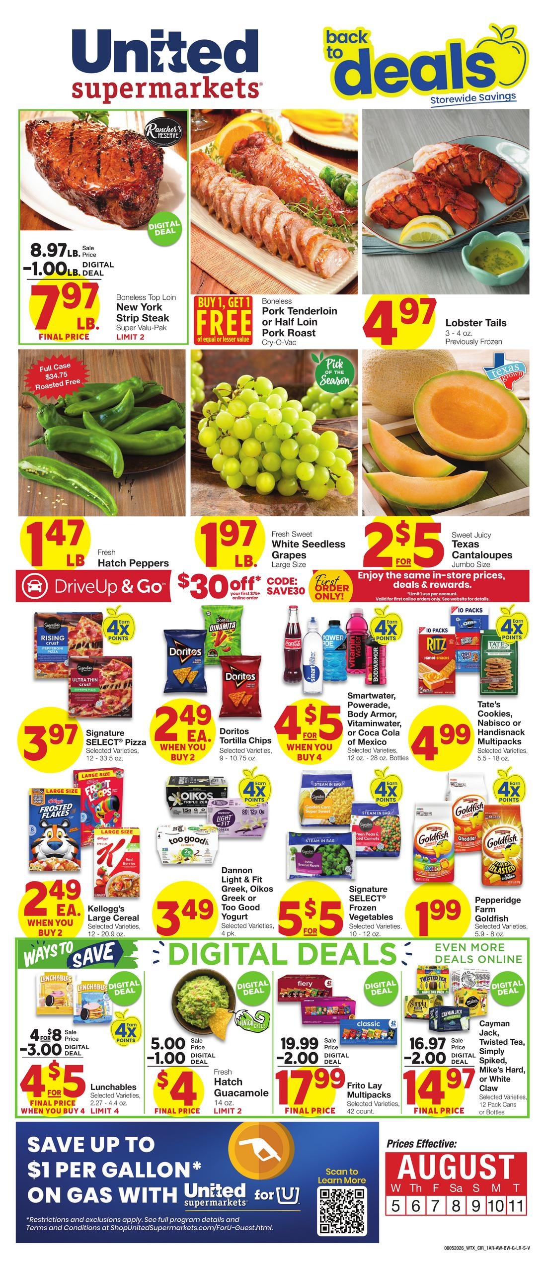 United Supermarkets (NM, OK, TX) Weekly Ad August 5 - 11, 2026