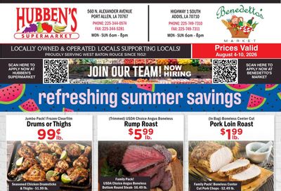 Hubben's Supermarket Weekly Ad August 4 - 10, 2026