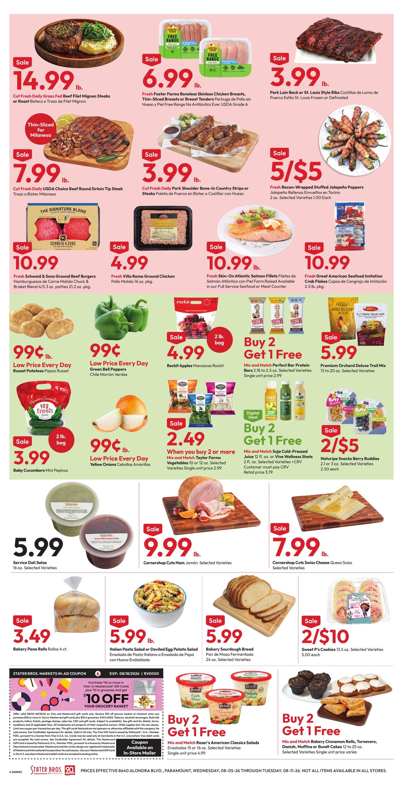 Stater Bros. Markets (Torrance–Carson Area, CA) Weekly Ad August 5 - 11, 2026