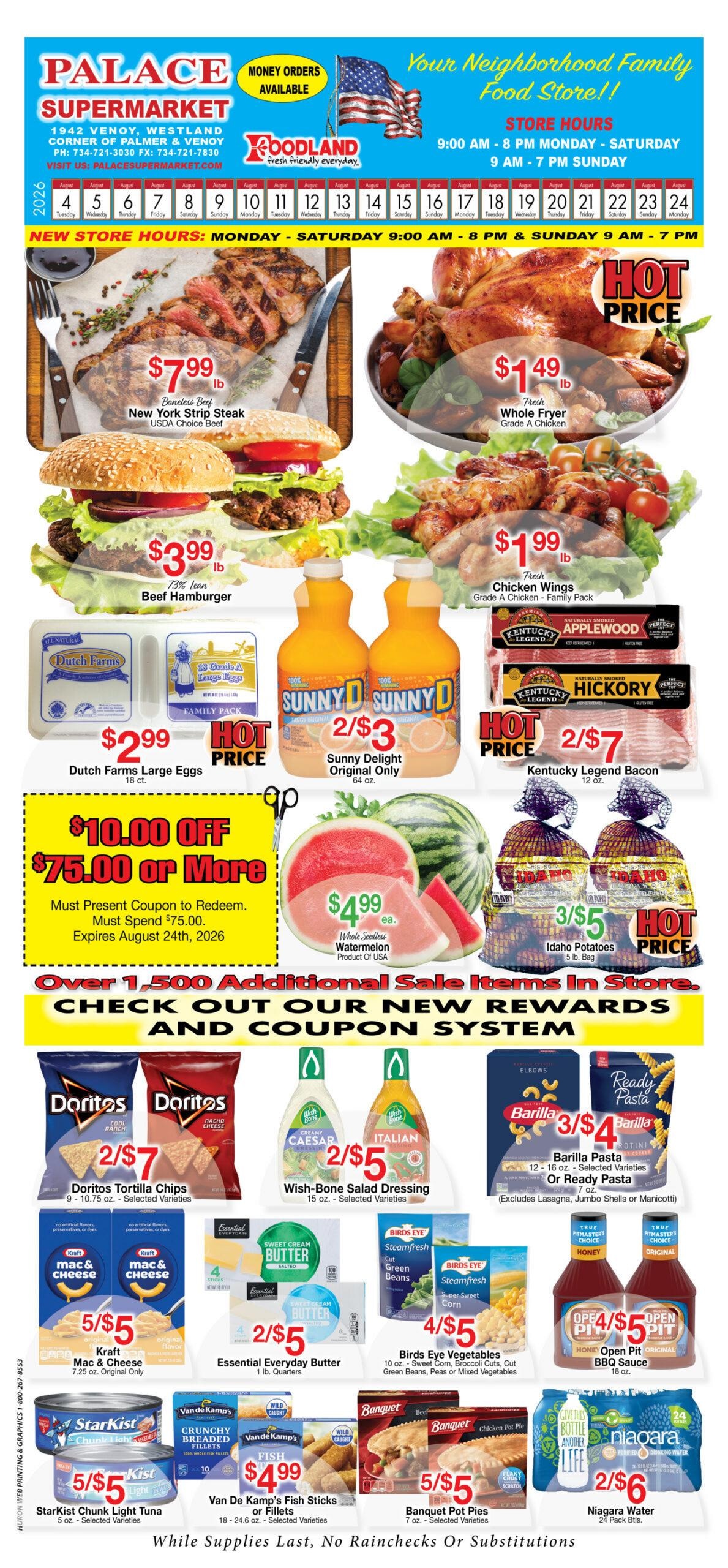 Palace & Foodmax Supermarket Weekly Ad August 4 - 24, 2026