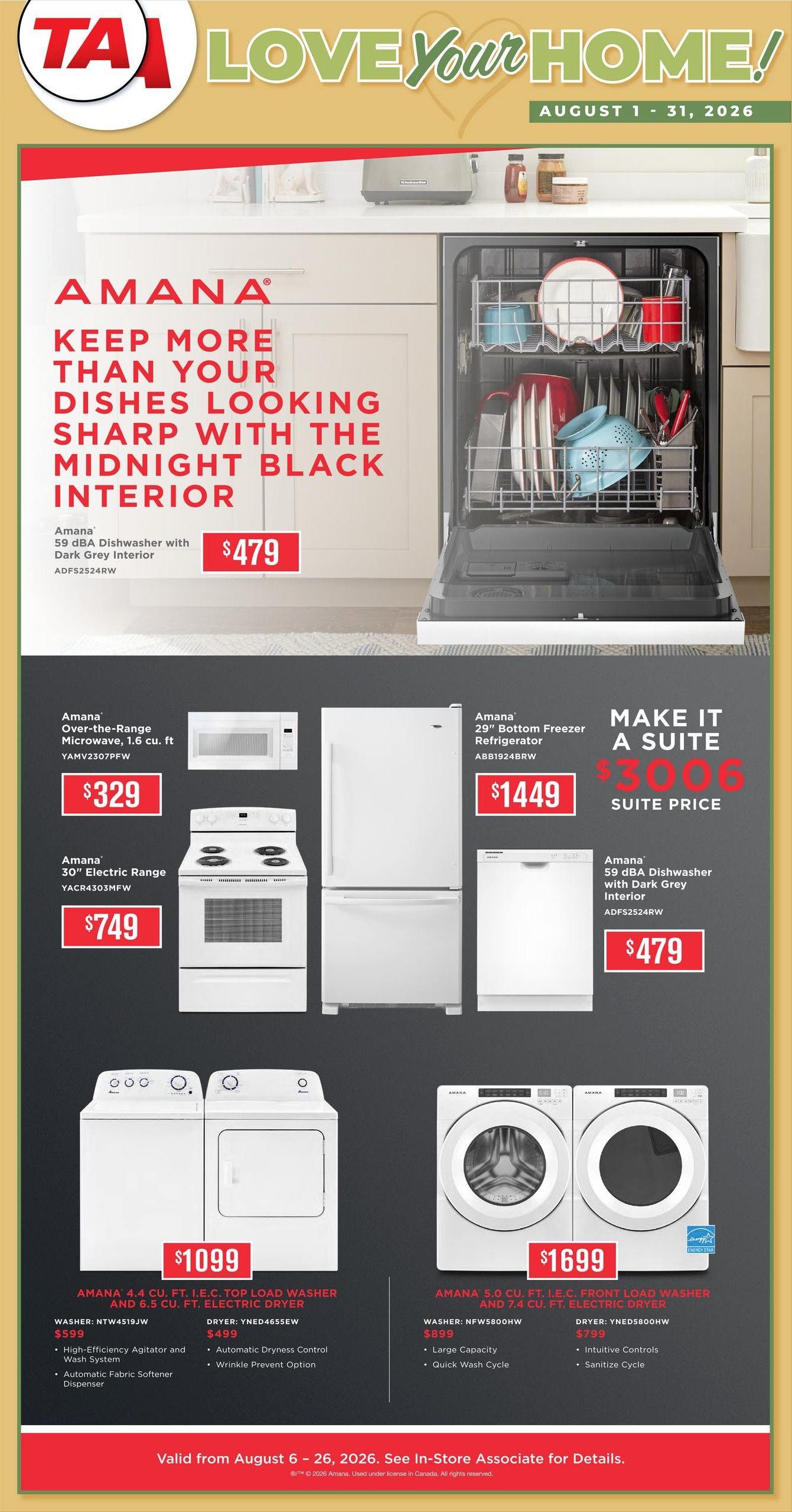 TA Appliances Flyer August 4 to 31