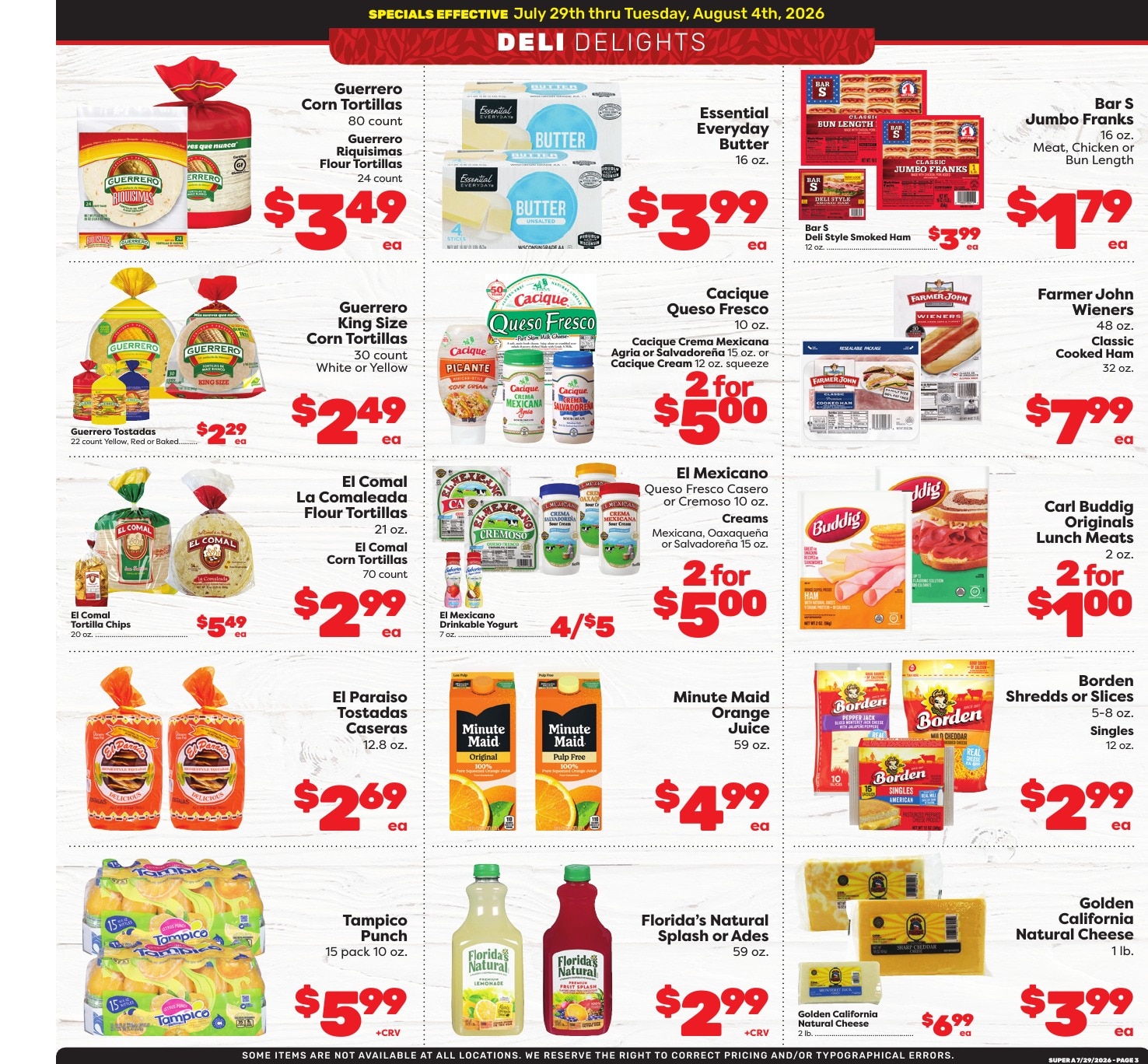 Super A Foods Weekly Ad July 29 - August 4, 2026