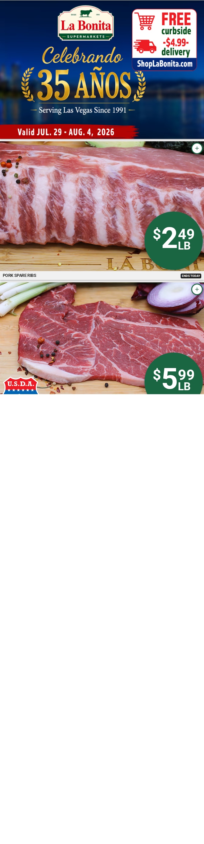 La Bonita Supermarkets Weekly Ad July 29 - August 4, 2026