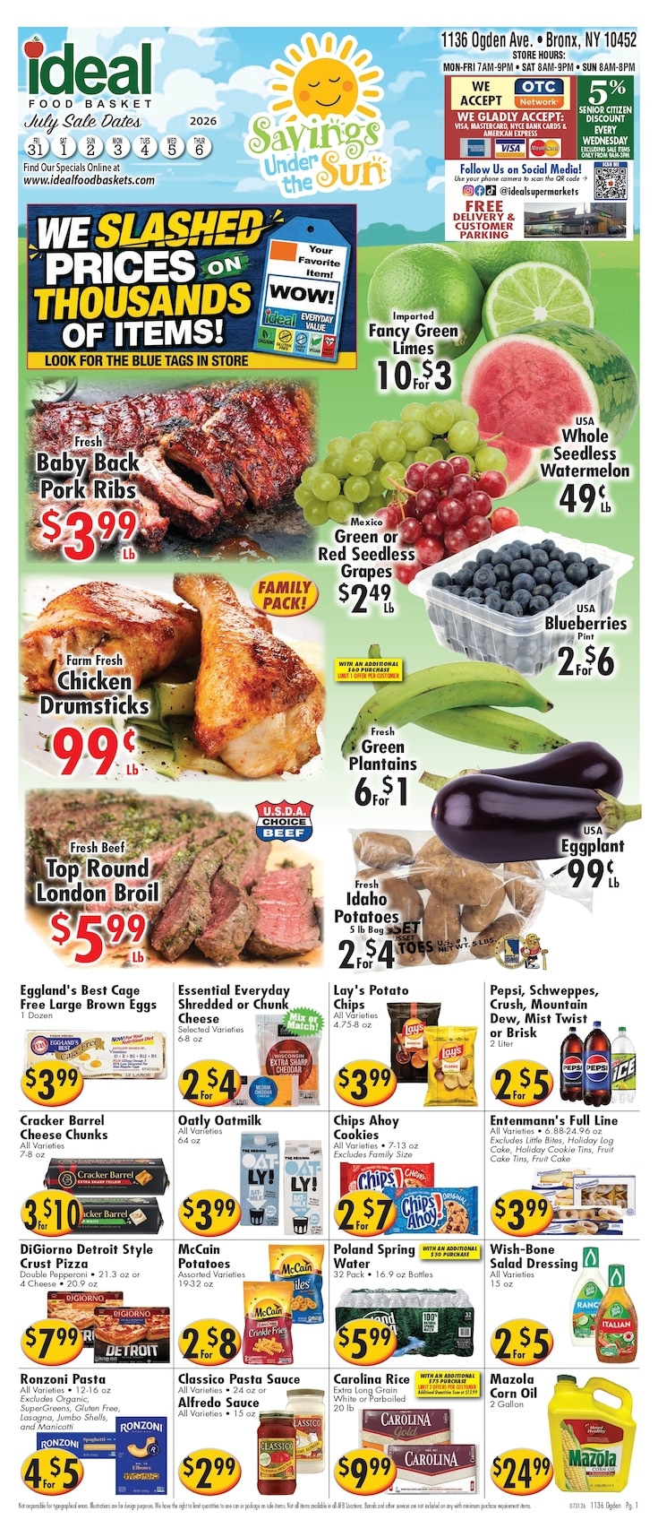 Ideal Food Basket (Bronx, NY) Weekly Ad July 31 - August 6, 2026