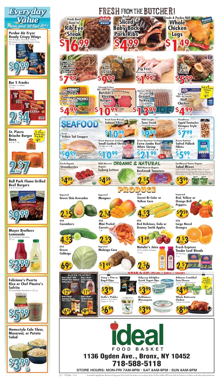 Ideal Food Basket (Bronx, NY) Weekly Ad July 31 - August 6, 2026