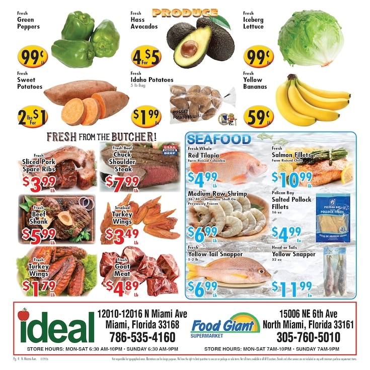 Ideal Food Basket (12010-12016 N Miami Ave., Miami, FL) Weekly Ad July 29 - August 4, 2026