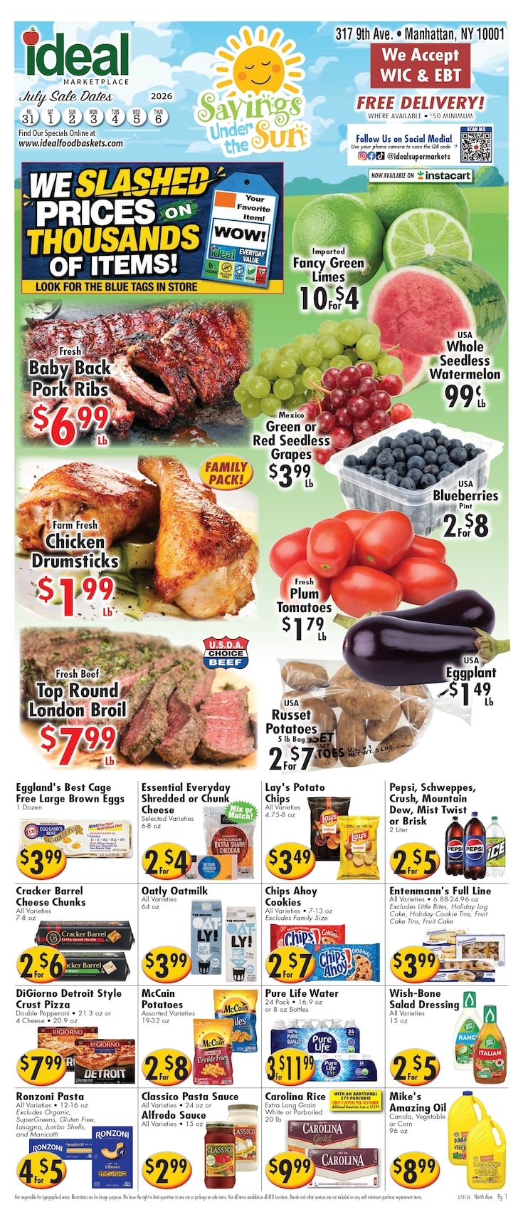Ideal Food Basket (New York, NY) Weekly Ad July 31 - August 6, 2026