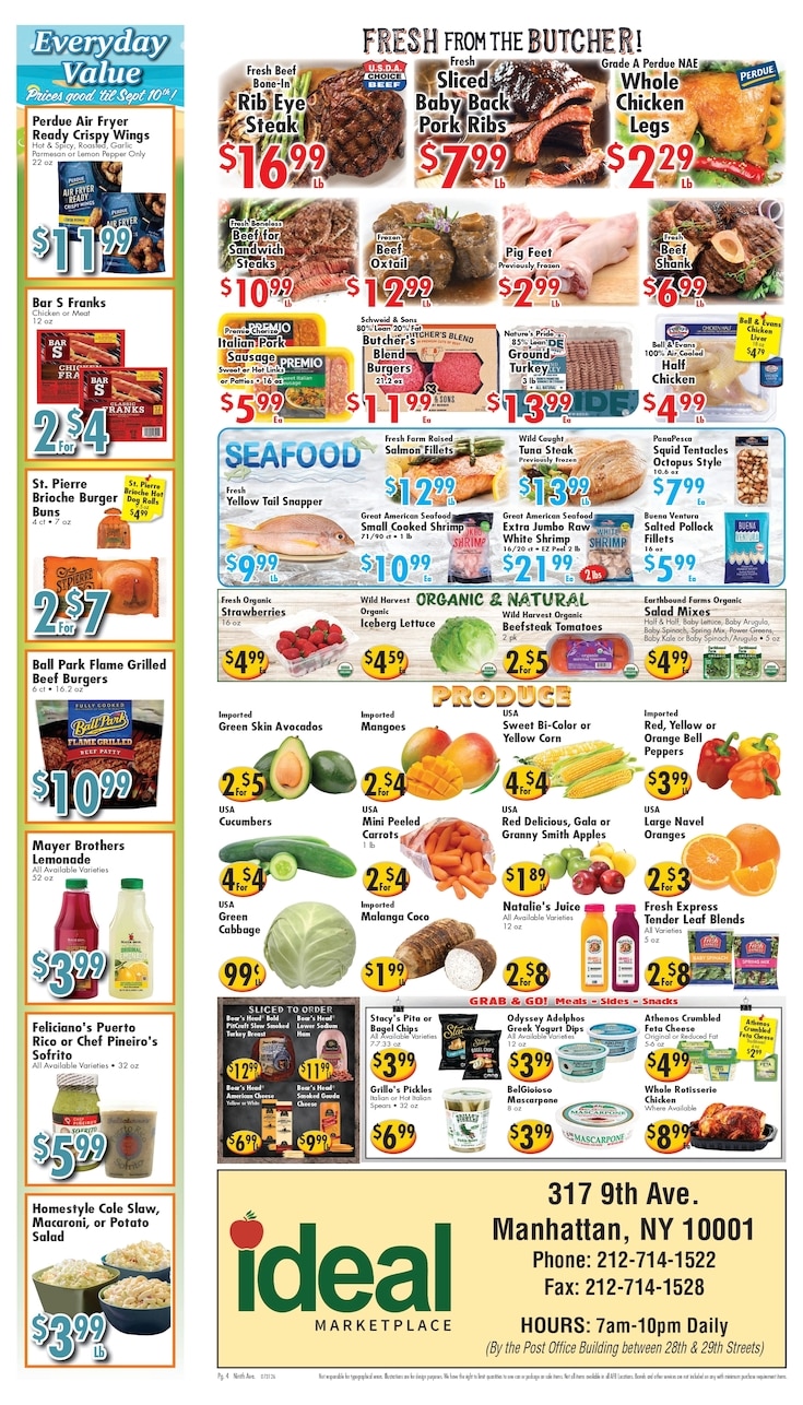 Ideal Food Basket (New York, NY) Weekly Ad July 31 - August 6, 2026