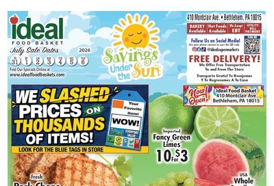 Ideal Food Basket (Bethlehem, PA) Weekly Ad July 31 - August 6, 2026