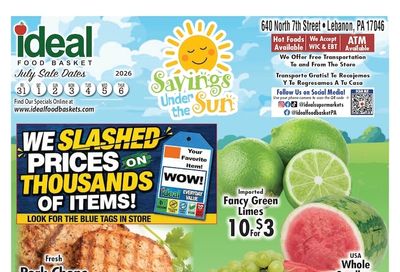Ideal Food Basket (Lebanon, PA) Weekly Ad July 31 - August 6, 2026