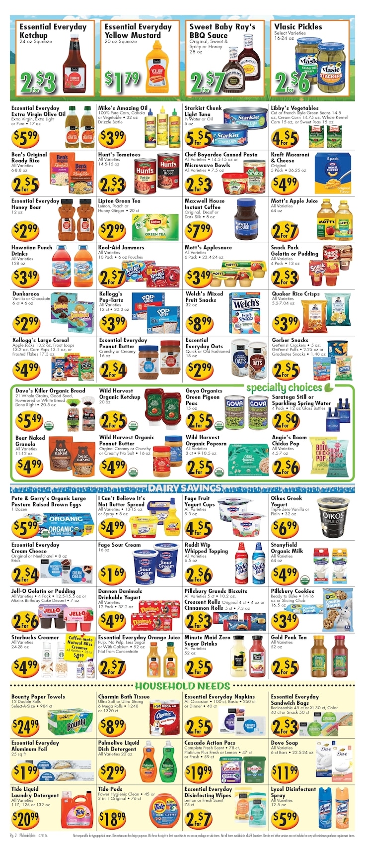 Ideal Food Basket (722 Adams Ave, Philadelphia, PA) Weekly Ad July 29 - August 4, 2026