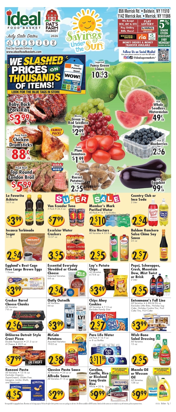 Ideal Food Basket (Baldwin, NY) Weekly Ad July 31 - August 6, 2026
