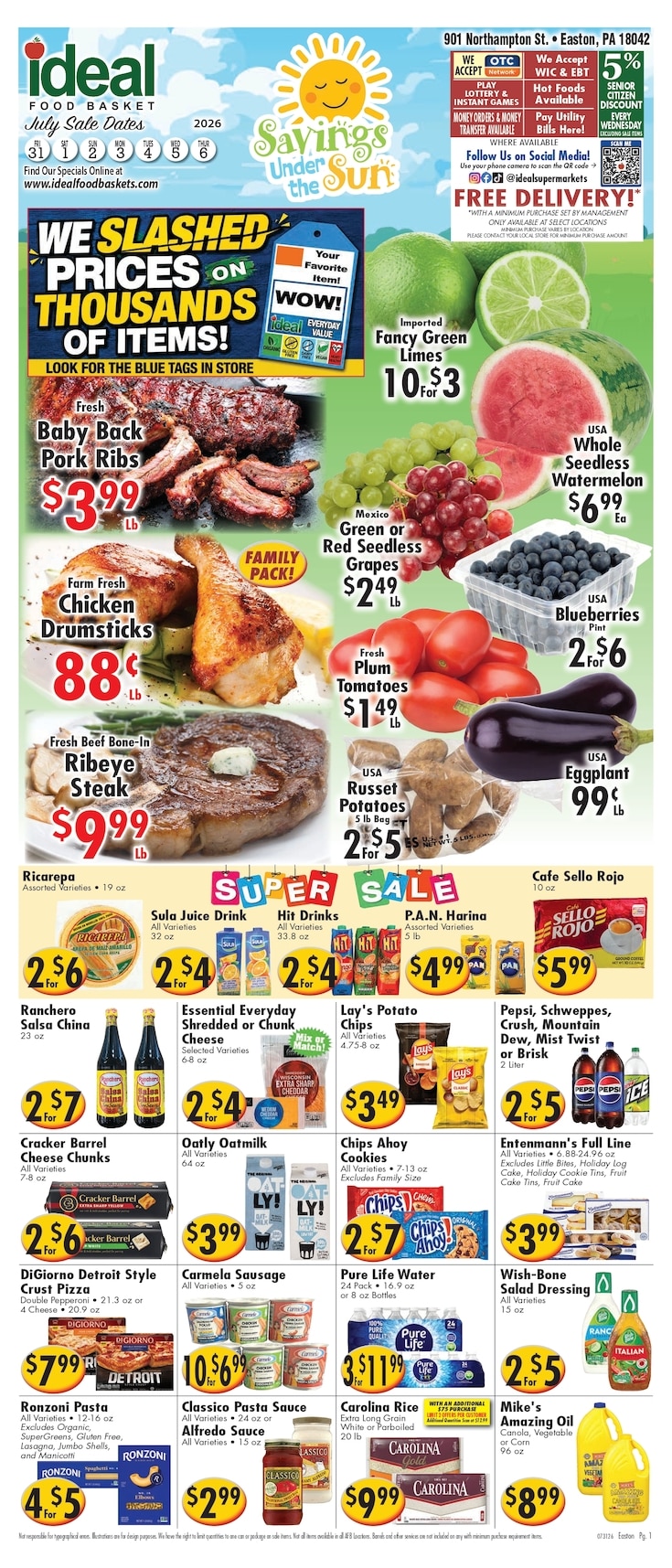Ideal Food Basket (Easton, PA) Weekly Ad July 31 - August 6, 2026