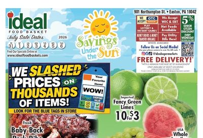 Ideal Food Basket (Easton, PA) Weekly Ad July 31 - August 6, 2026