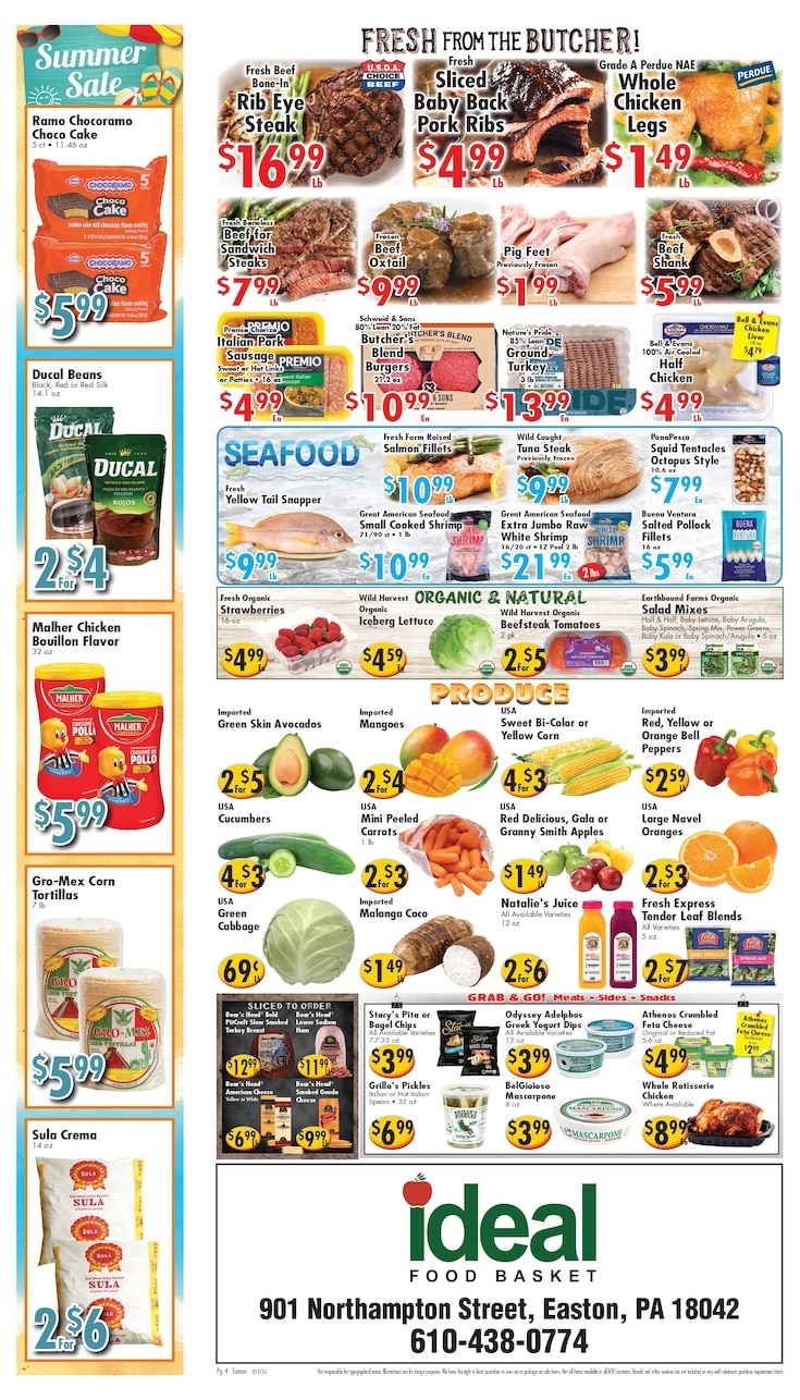 Ideal Food Basket (Easton, PA) Weekly Ad July 31 - August 6, 2026