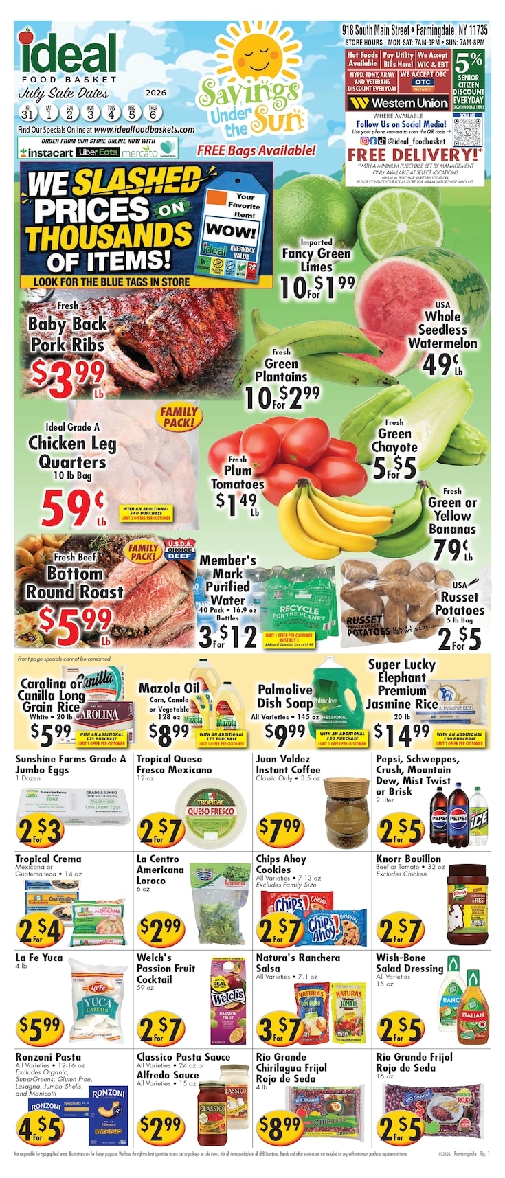 Ideal Food Basket (Farmingdale, NY) Weekly Ad July 31 - August 6, 2026