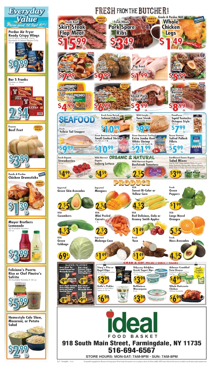 Ideal Food Basket (Farmingdale, NY) Weekly Ad July 31 - August 6, 2026
