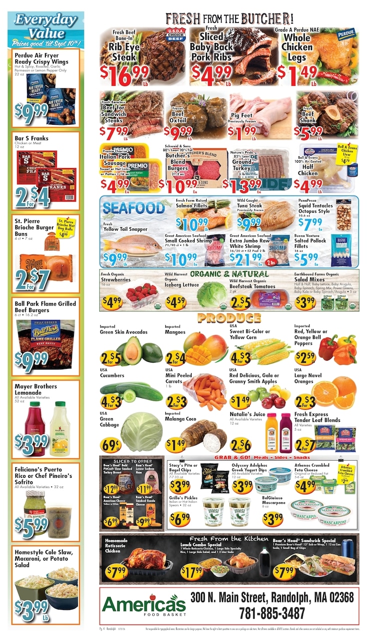 America's Food Basket (Randolph, MA) Weekly Ad July 31 - August 6, 2026