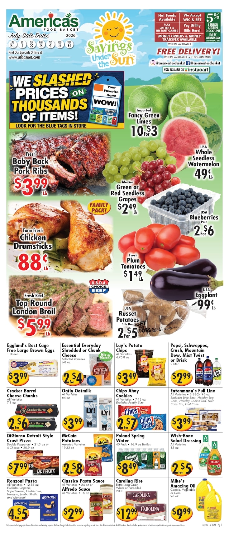 America's Food Basket (Massachusetts) Weekly Ad July 31 - August 6, 2026