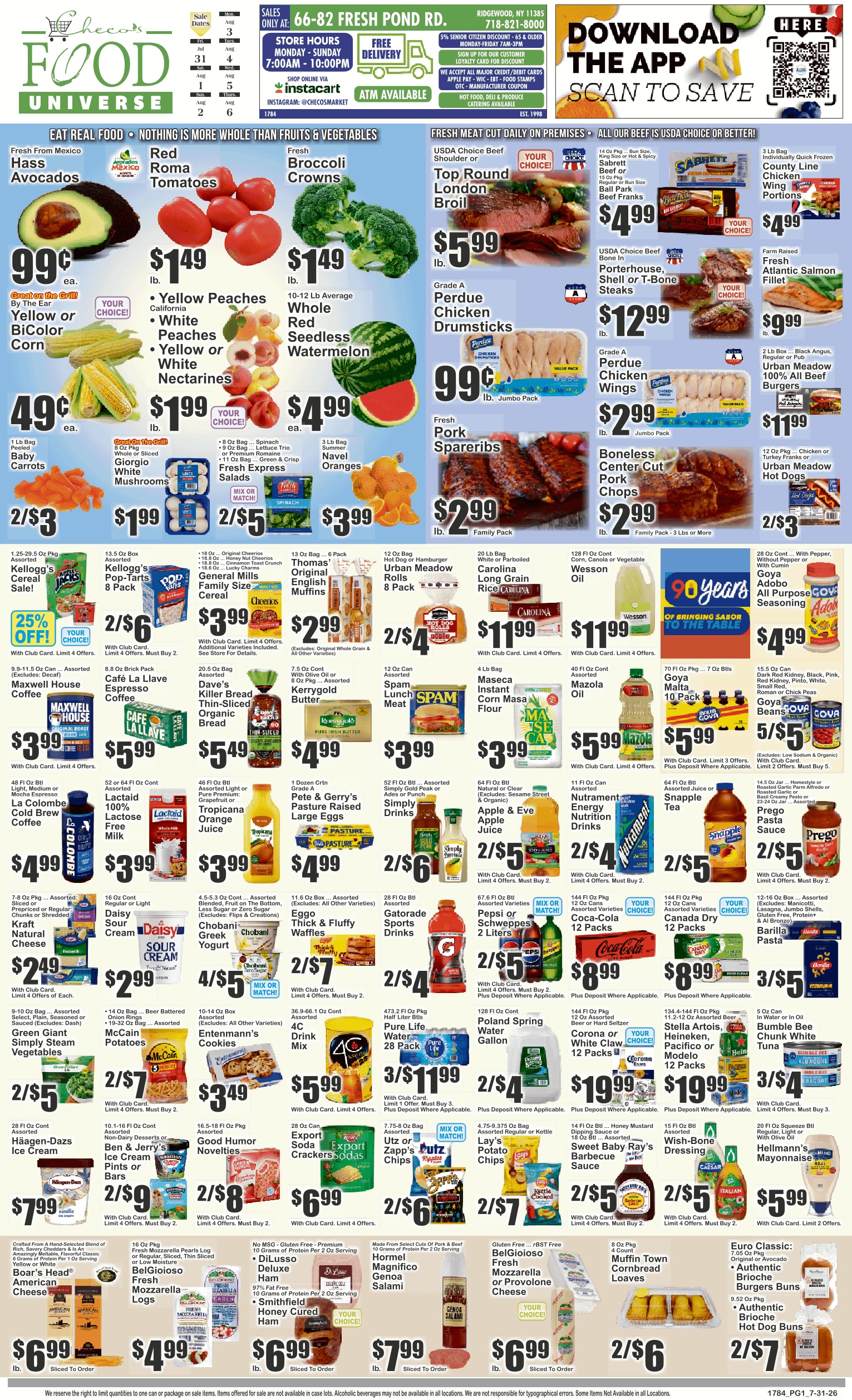 Food Universe (Ridgewood, NY) Weekly Ad July 31 - August 6, 2026