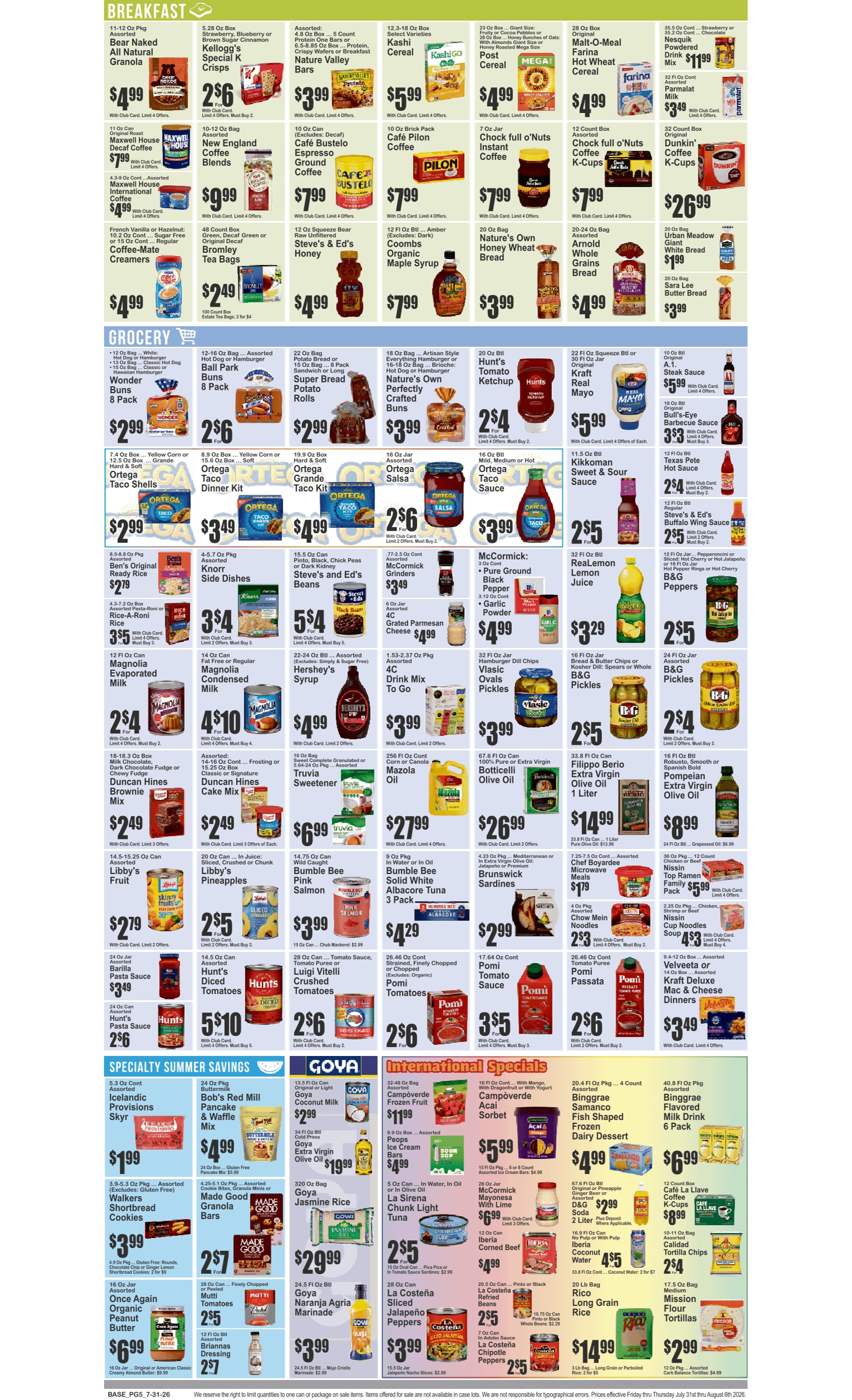 Food Universe (Waterbury, CT) Weekly Ad July 31 - August 6, 2026