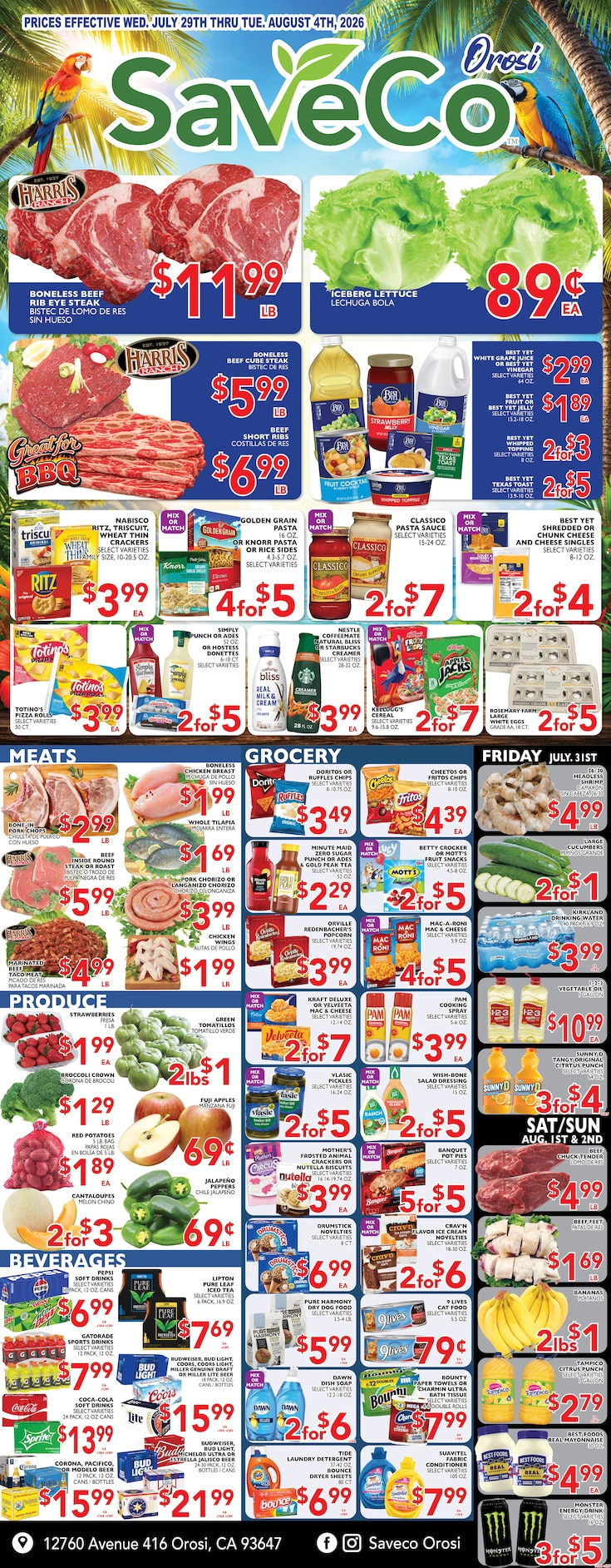 Best Buy Markets (1135 W Bush St,, Lemoore, CA) Weekly Ad July 29 - August 4, 2026