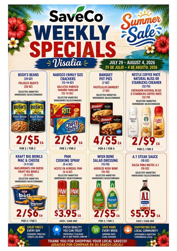 Best Buy Markets (1300 W Walnut Ave,, Visalia, CA) Weekly Ad July 29 - August 4, 2026