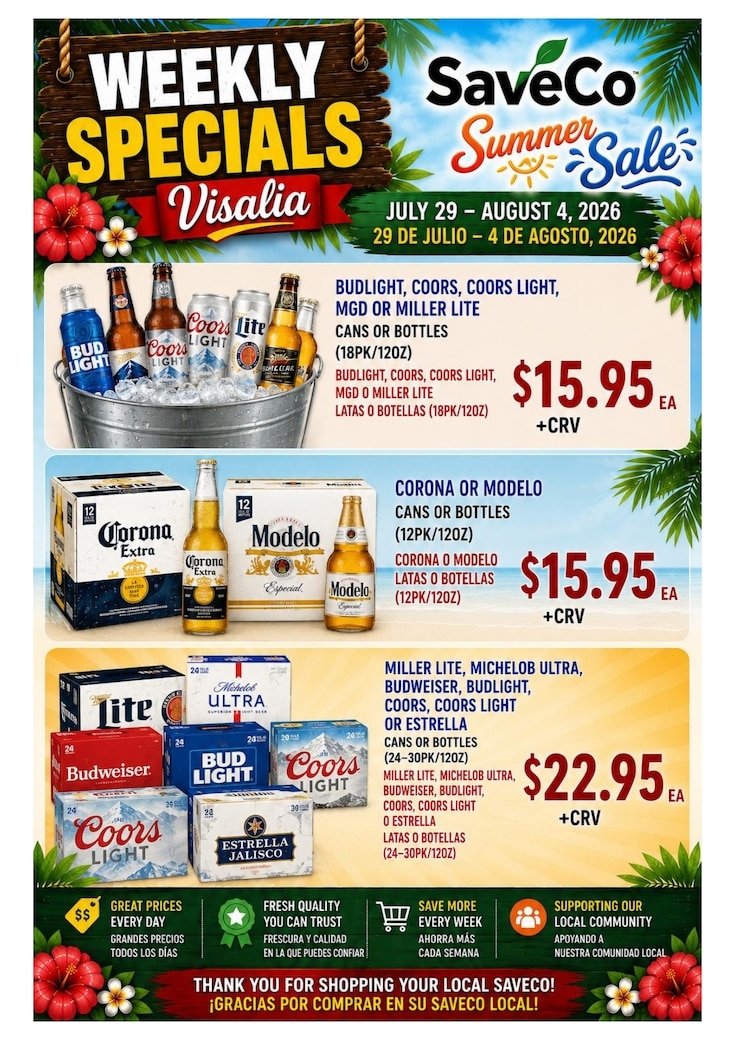 Best Buy Markets (1300 W Walnut Ave,, Visalia, CA) Weekly Ad July 29 - August 4, 2026