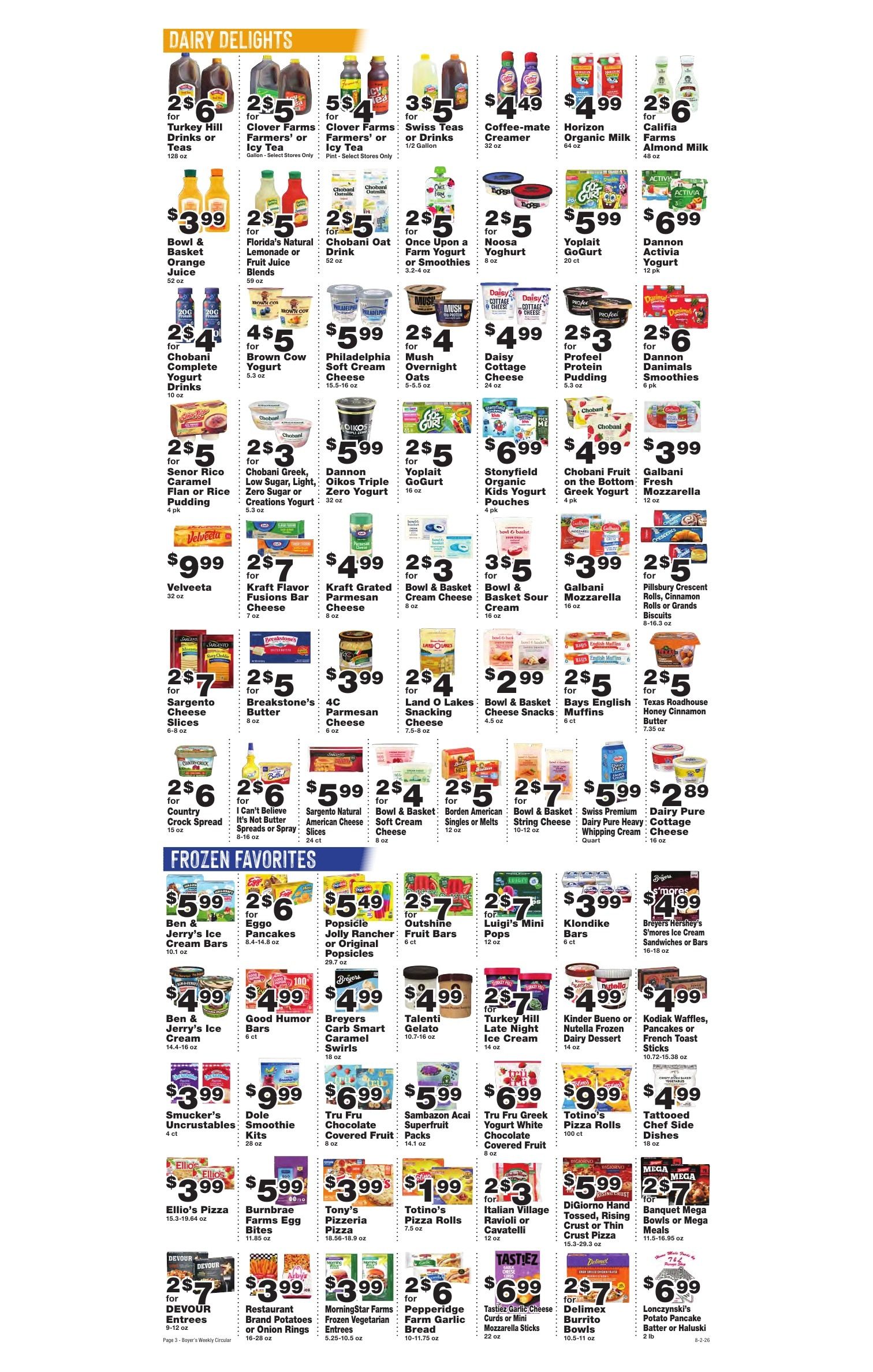 Boyer's Food Markets Weekly Ad August 2 - 8, 2026