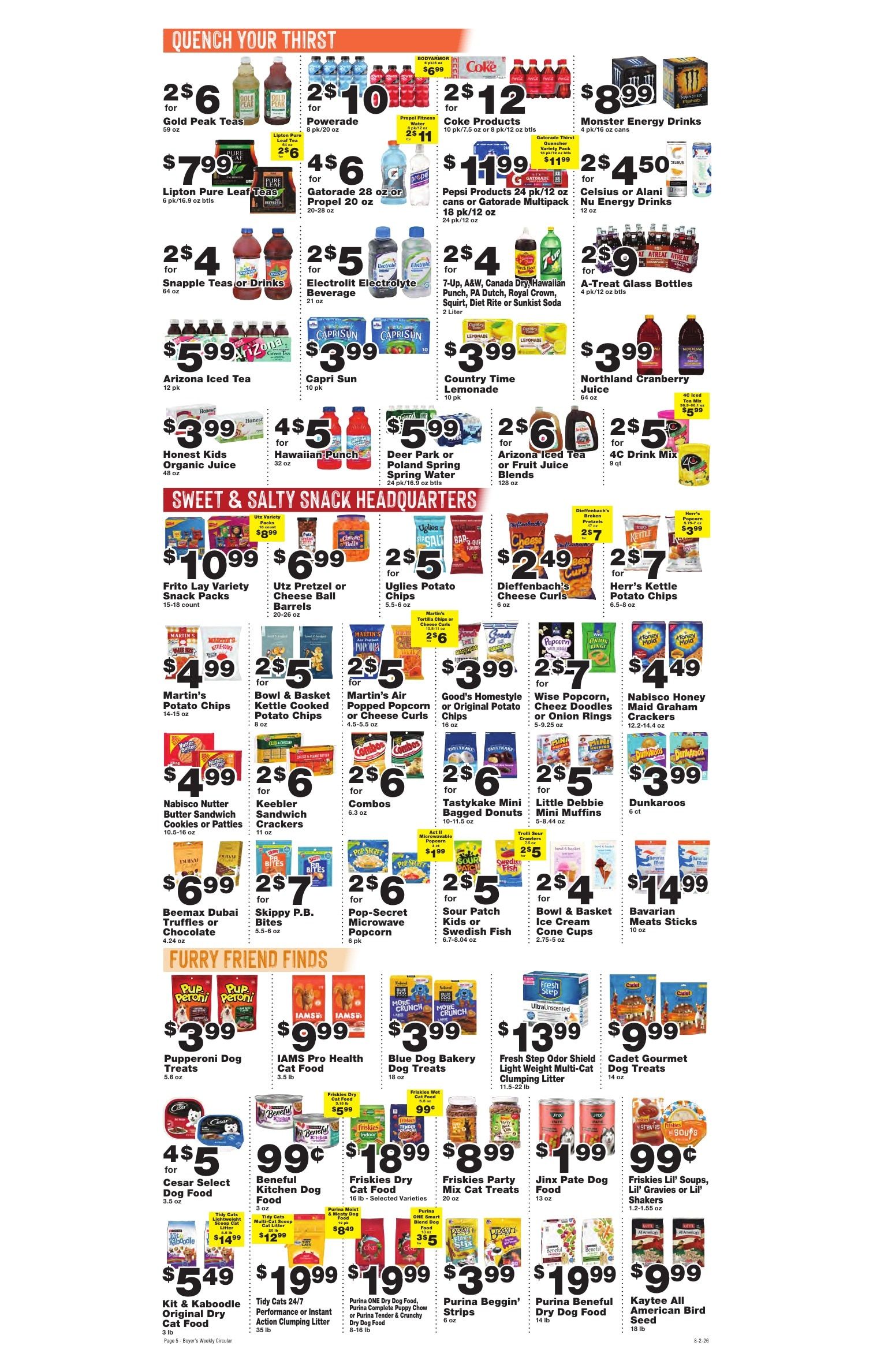 Boyer's Food Markets Weekly Ad August 2 - 8, 2026